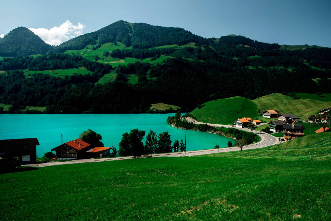 Mountain Lake & Blue Sky  picture