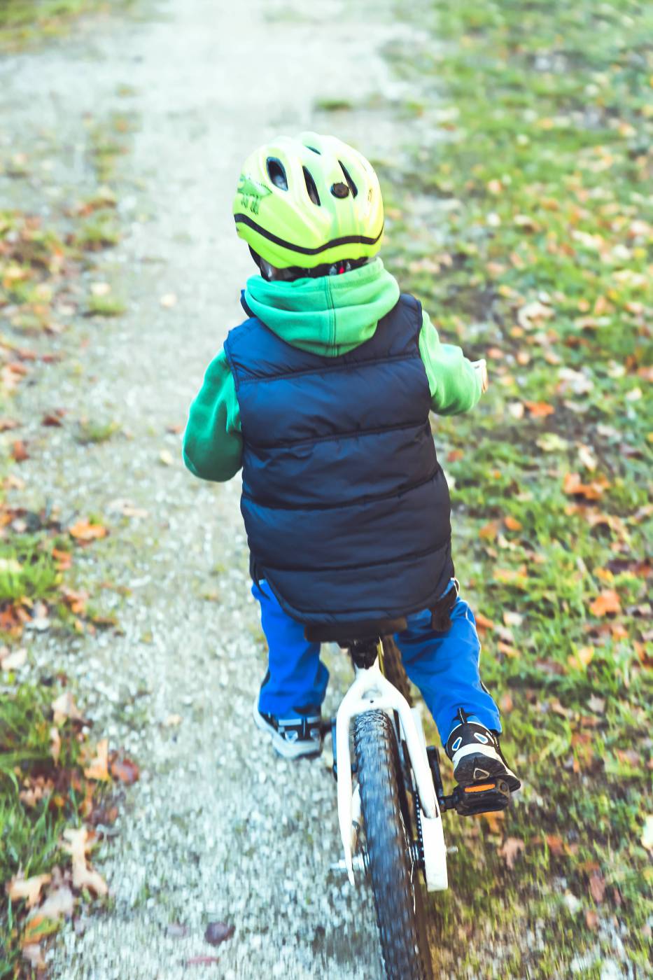 bicycle young boy learn cycling/ picture