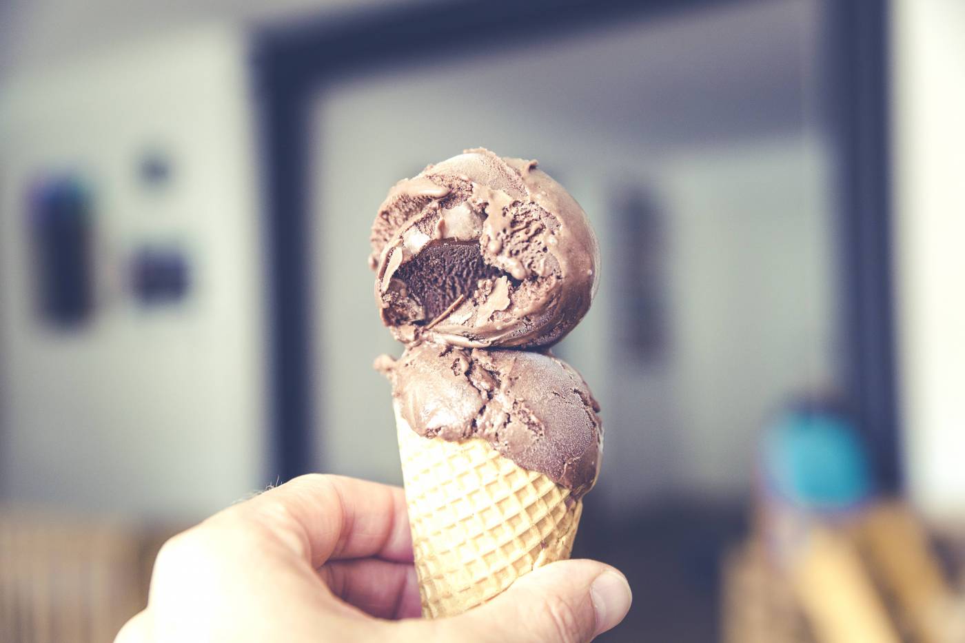 handmade choco ice cream/ picture