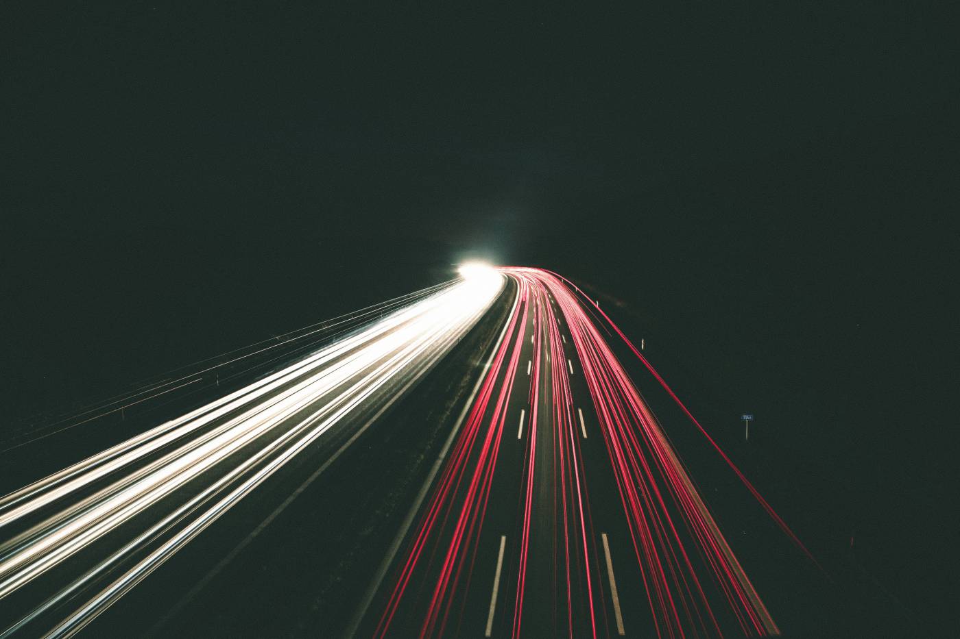 interstate night lights traffic/ picture