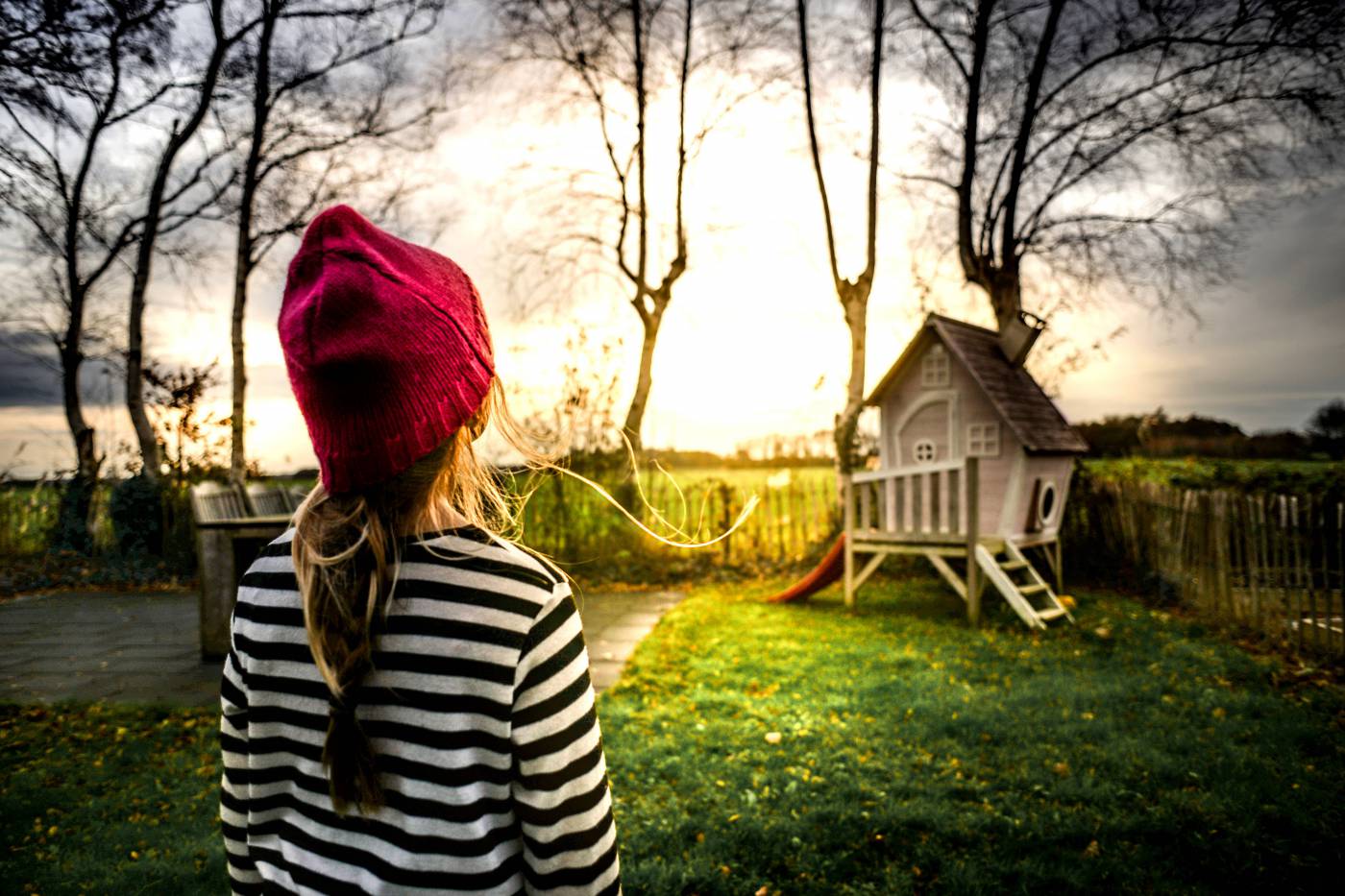 Girl in Garden  picture