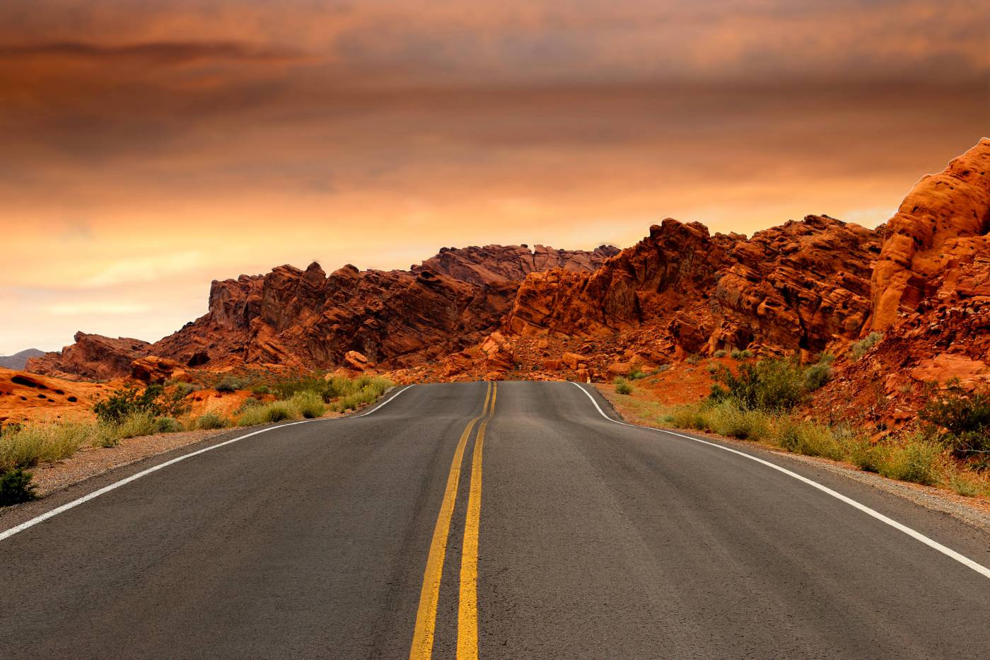 Desert Road at Sunset  picture