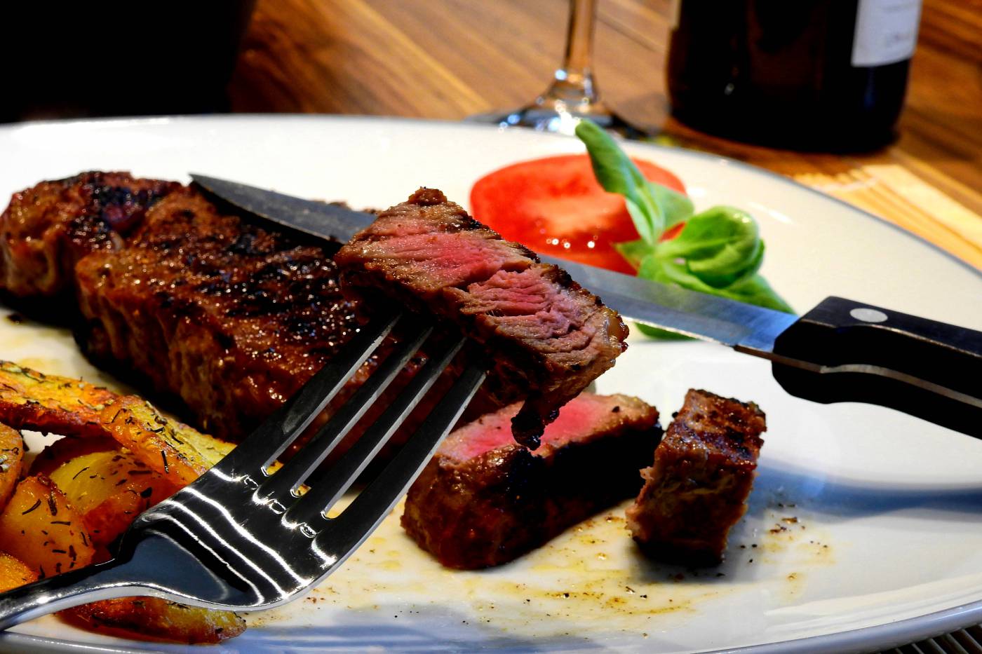 Delicious Steak Eating Experience - Juicy Grilled Perfection picture