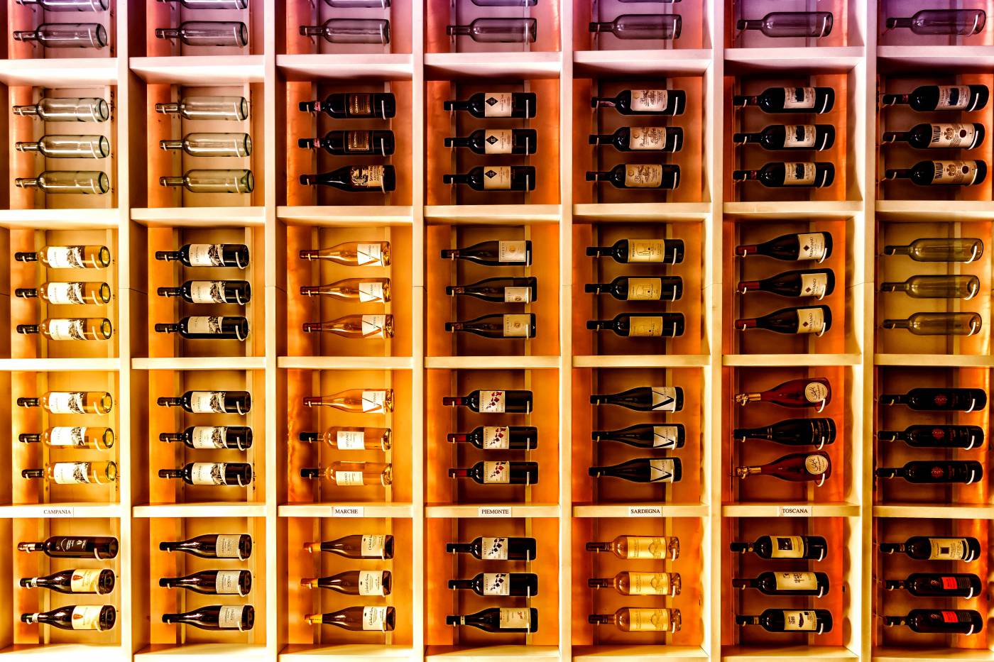 Wine Storage: Elegant Rack with Assorted Bottles picture