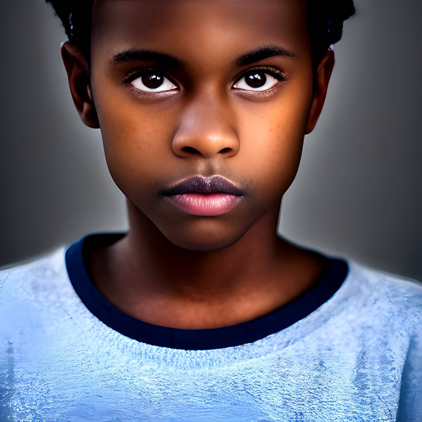 one person portrait looking at camera young adult african ethnicity looking closeup picture