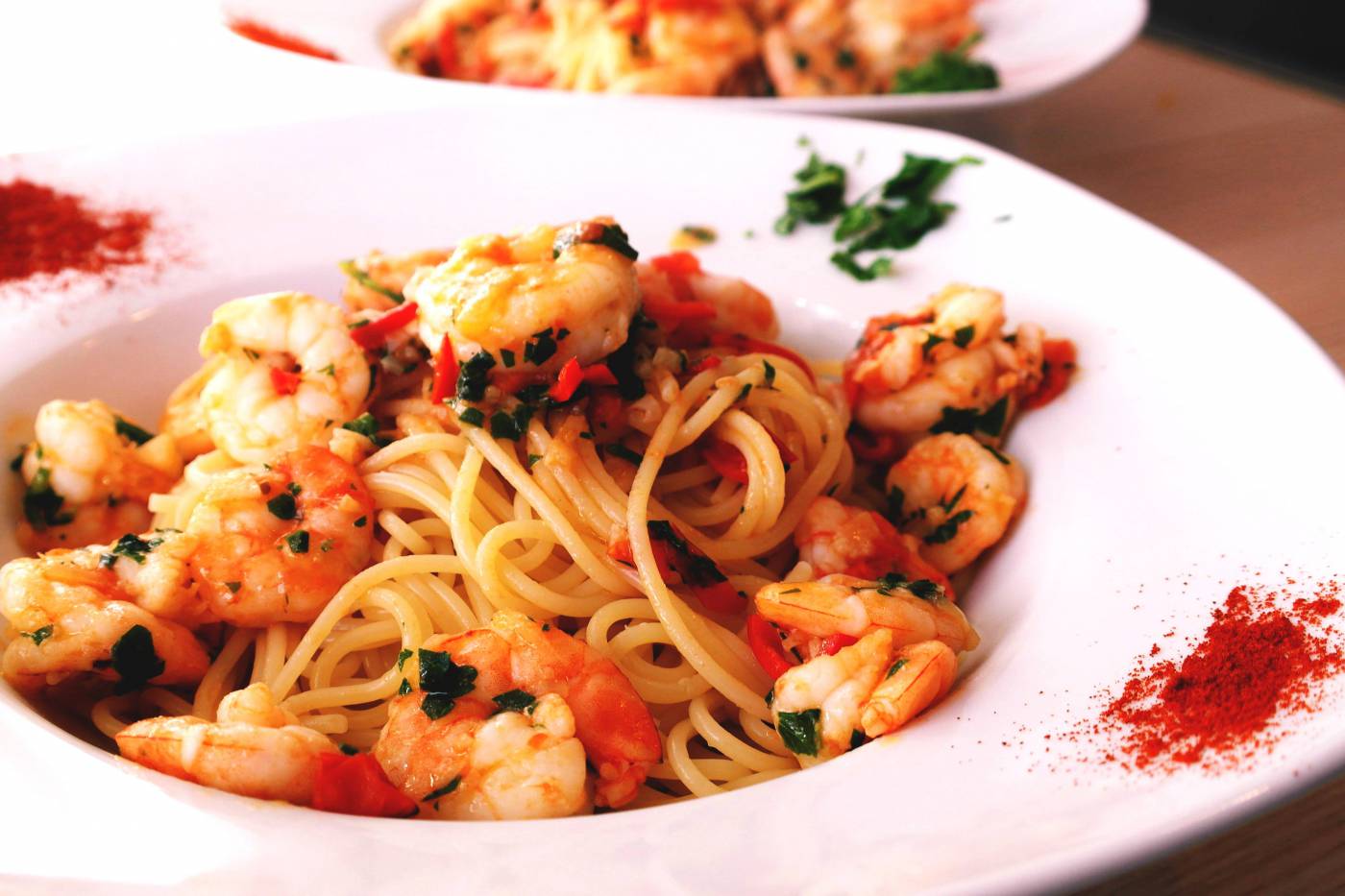 Pasta and Prawns  picture