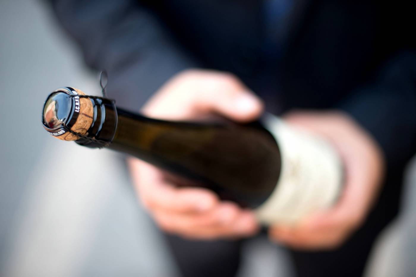 Man Holding Champagne Wine  picture