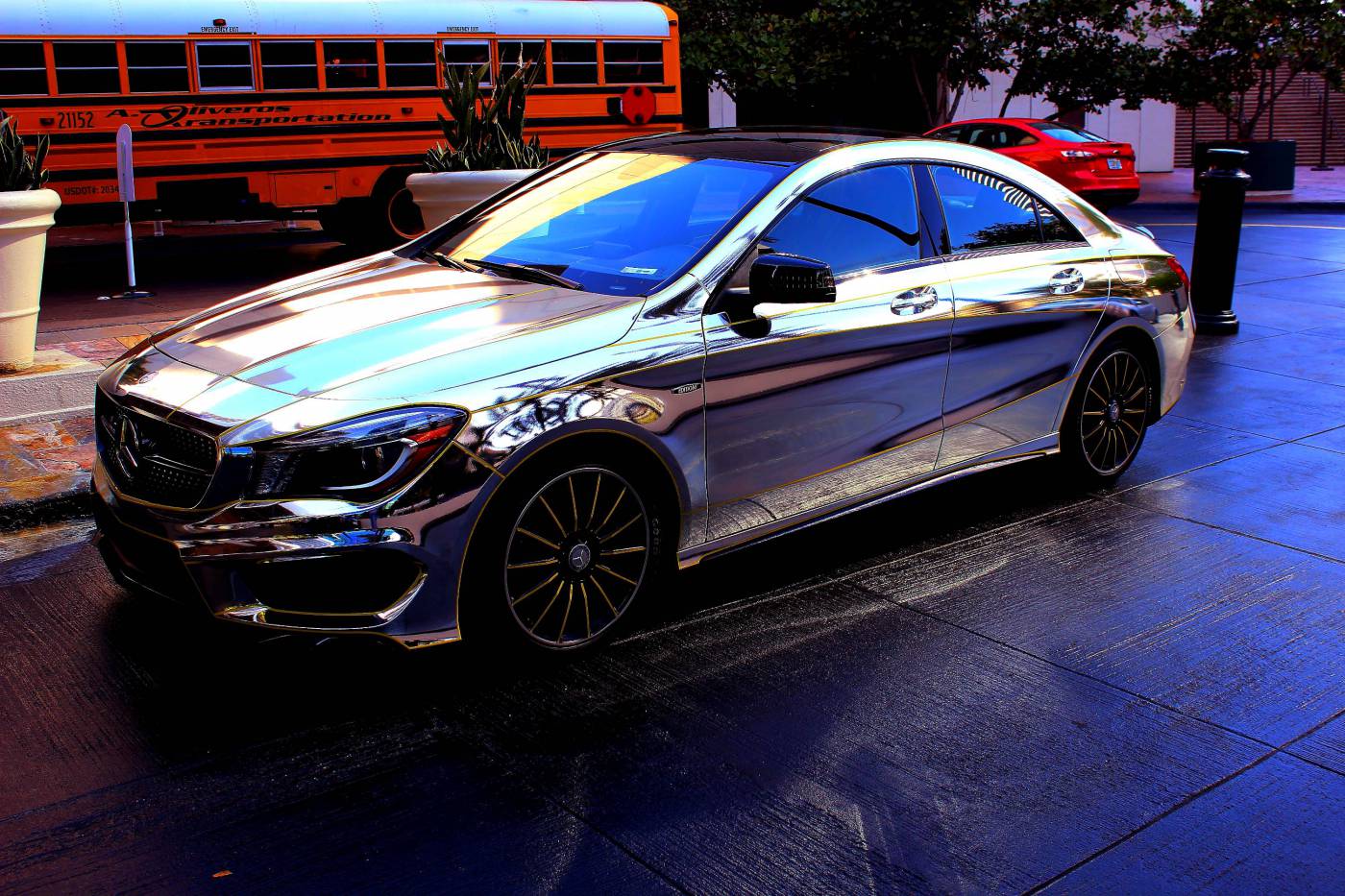 Chrome Mercedes Car  picture