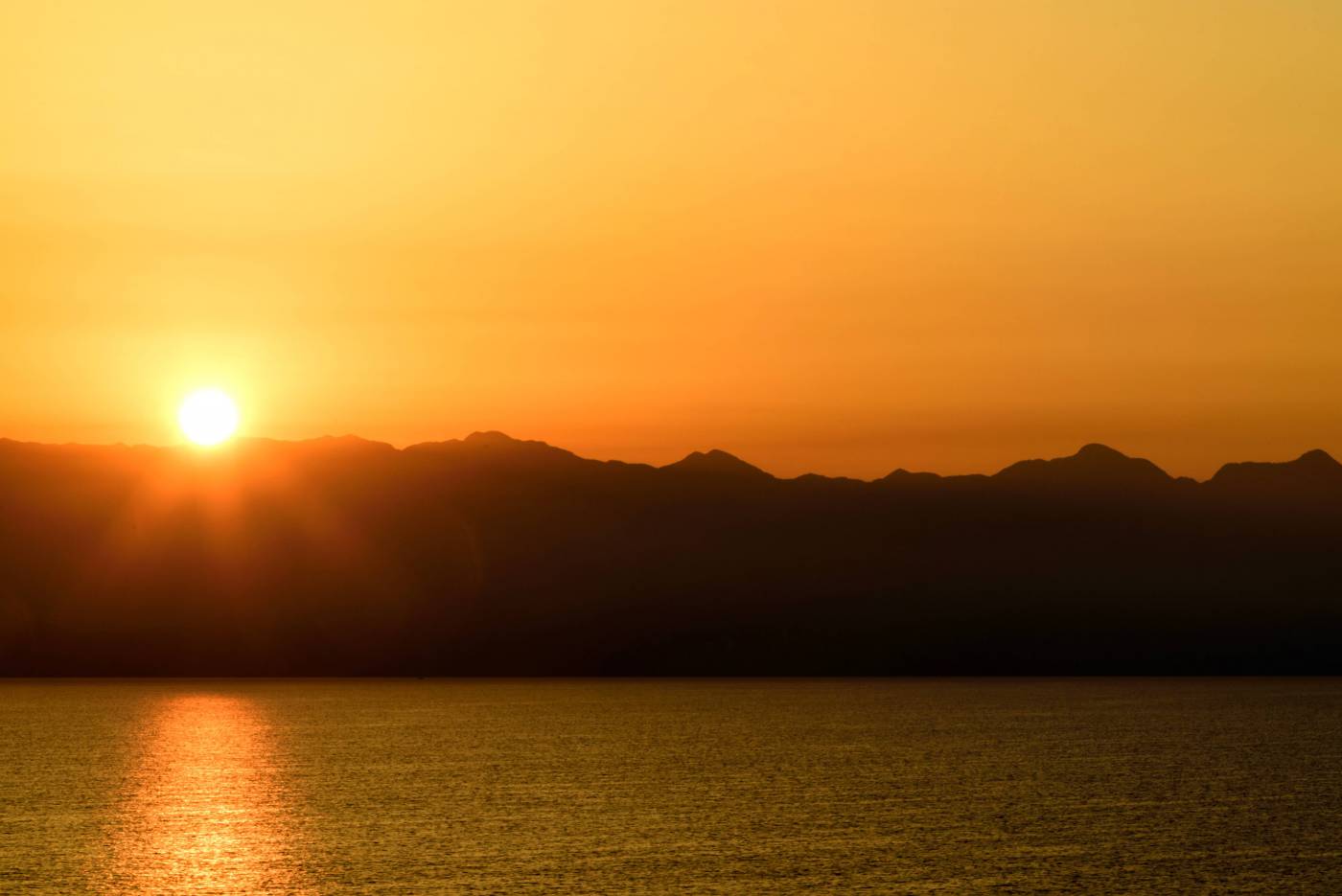 Mountain Water Sunset  picture