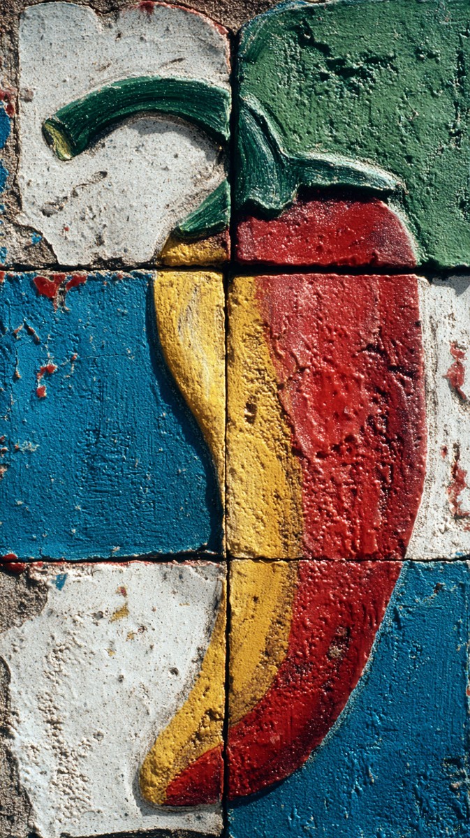 san antonio chili pepper mural tile fragment macro 1d069f12 9c4a