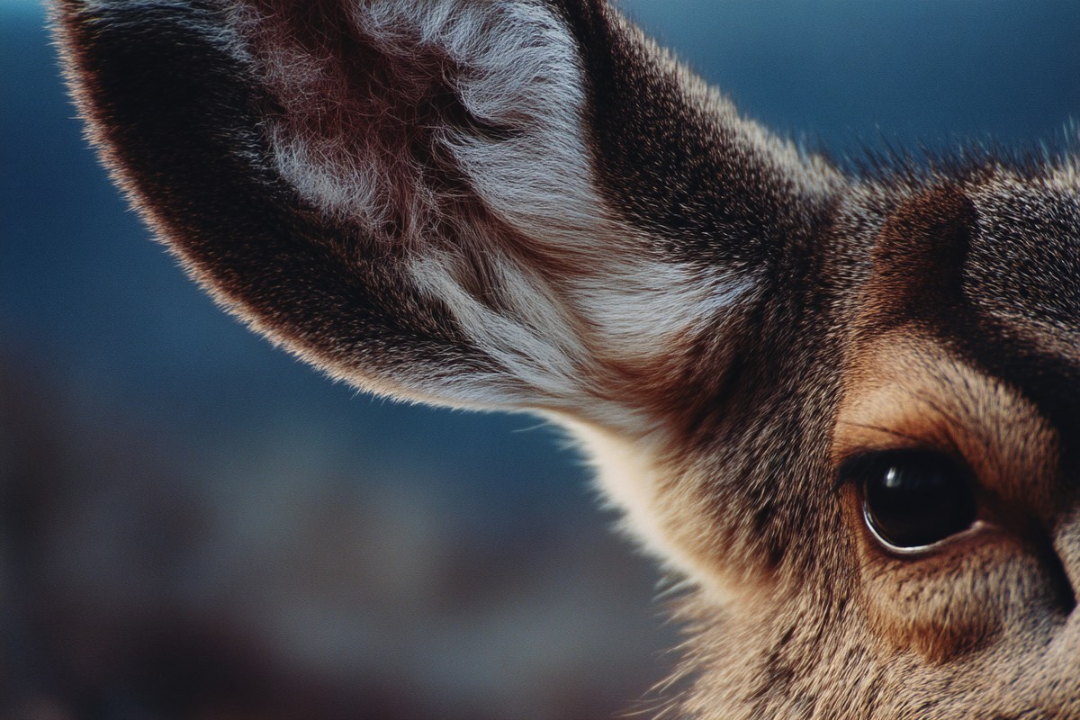 yosemite mule deer ear with fine fur detail macro 9a46b881