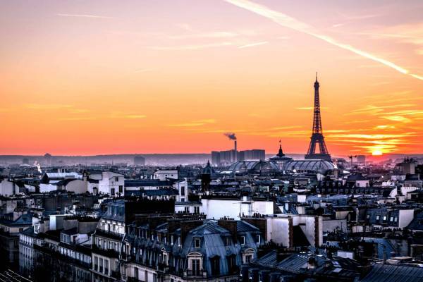 Sunset in Paris Royalty-