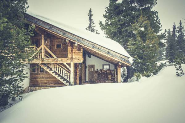 alpine hut winter chalet/