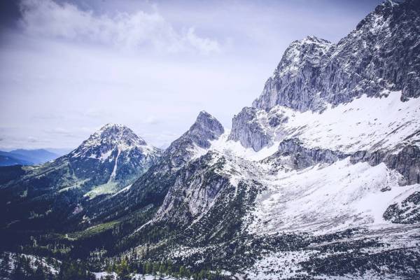 alpine view dachstein glacier/