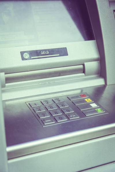 cash point machine note/