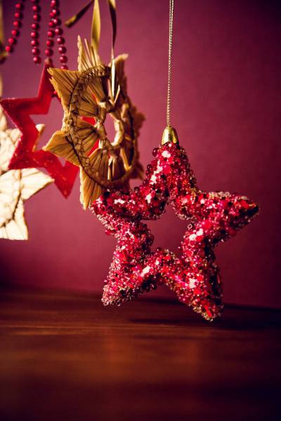 christmas decoration red star/