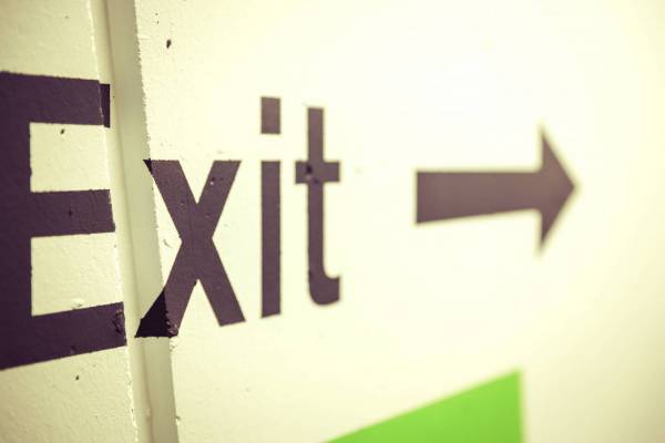 exit typography parkdeck sign/