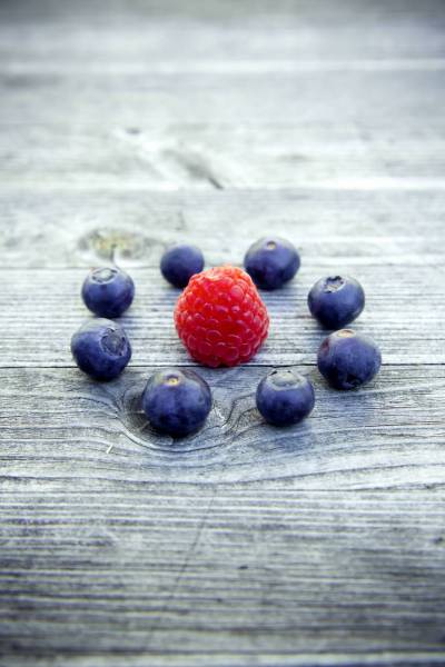 fresh bio raspberry blueberry/