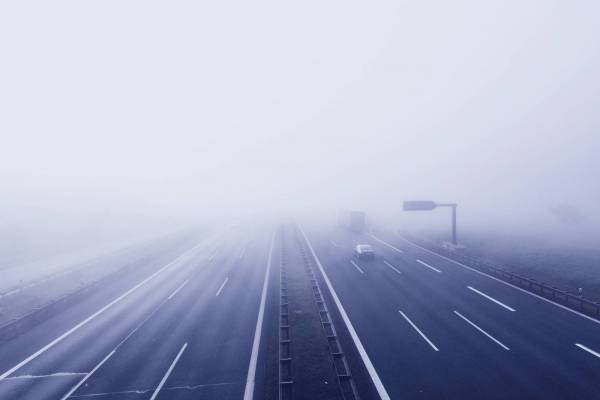 highway early morning fog/
