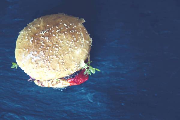 homemade veggie burger/