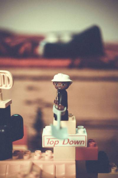 miniature building worker toy/