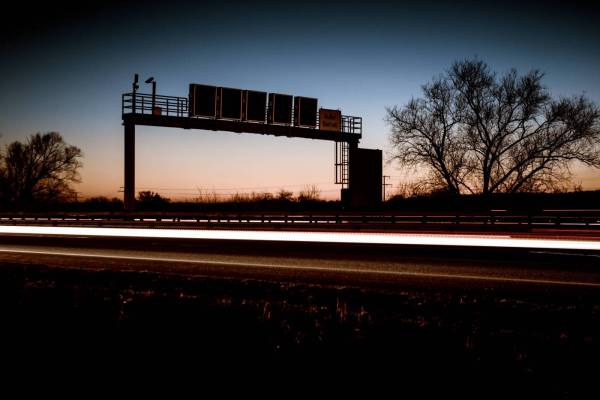 motorway traffic night tracer/