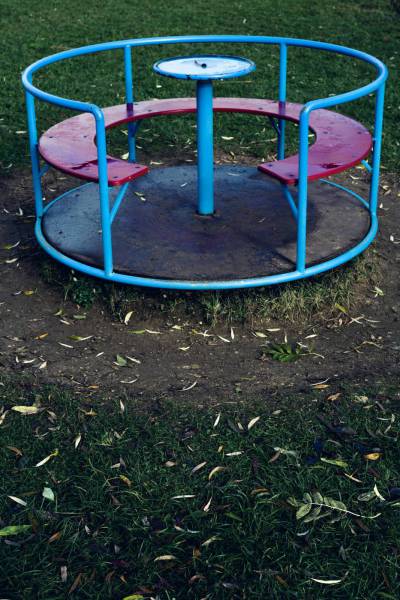 play ground area carousel/
