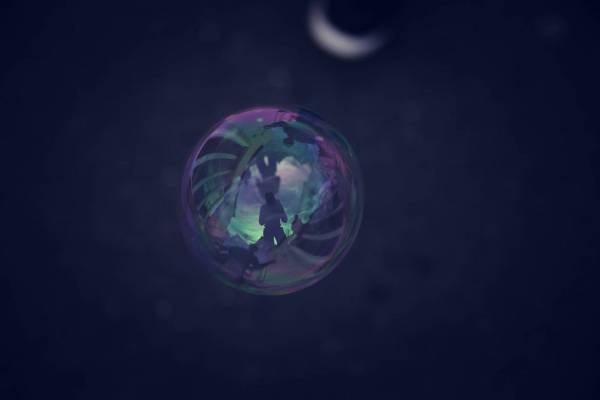 soap bubble reflection/