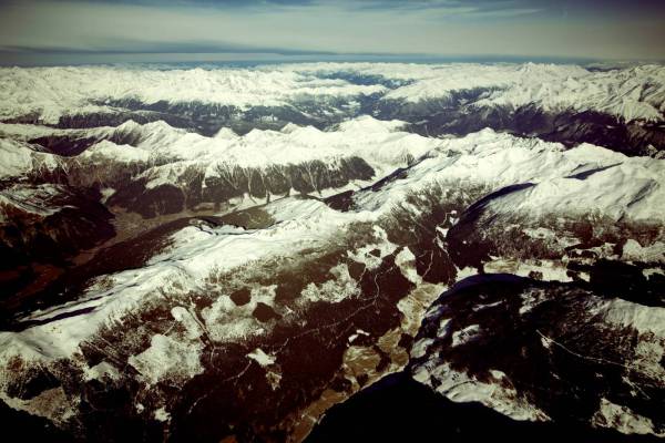 top view panoramic alps/
