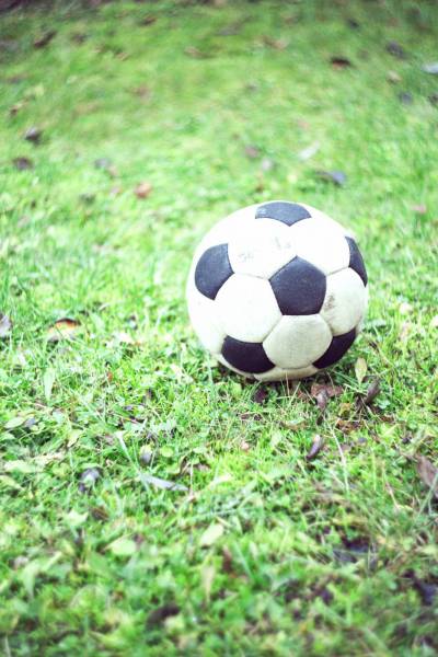 vintage ball soccer goal/