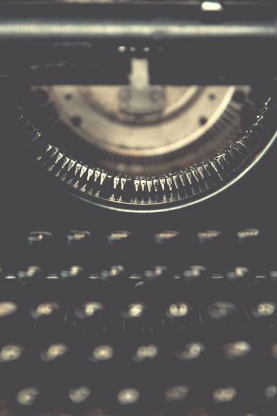 vintage typewriter keystroke/