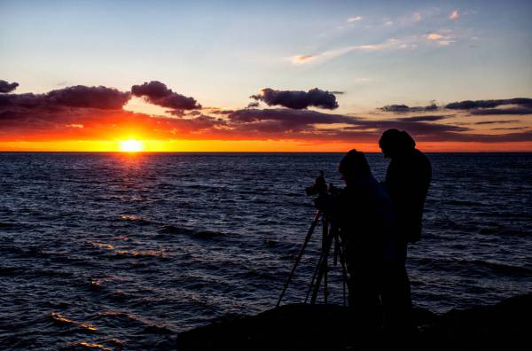 Photographers At Sunset 