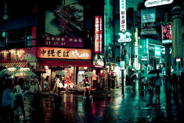Tokyo Street at Night 