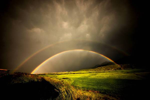 Rainbow During Storm 