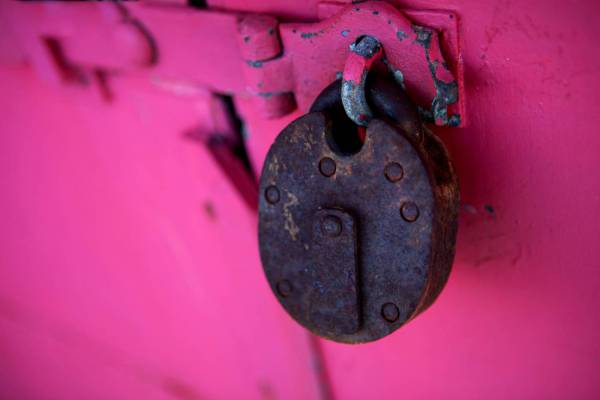 Rusty Lock on Door 