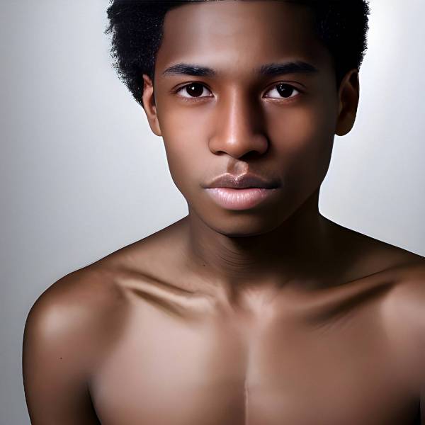 studio shot portrait adult one person looking at camera closeup young adult