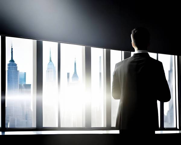 cityscape businessman suit skyscraper men adult window