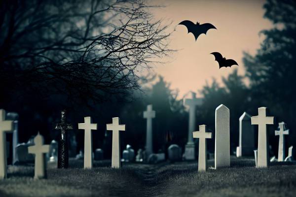 horror cross spooky grave tombstone dark halloween
