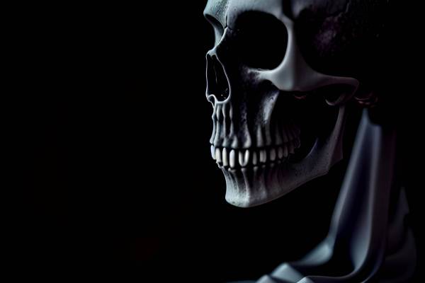 human skeleton dark spooky halloween human skull death human bone