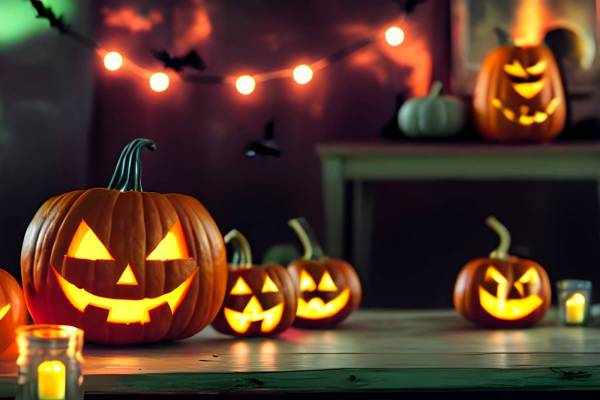 october night spooky celebration pumpkin lantern halloween