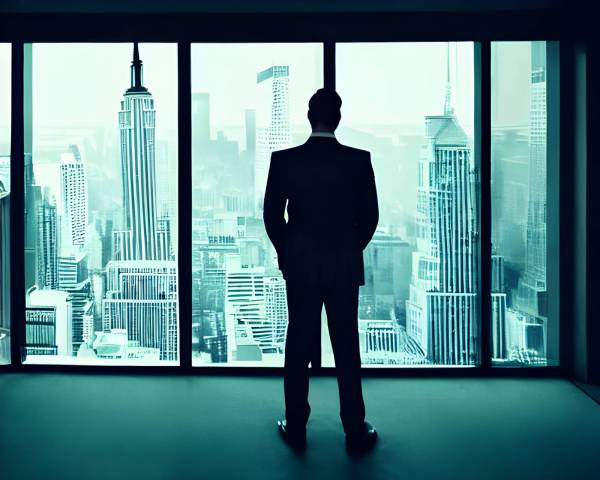 businessman window men skyscraper standing business cityscape