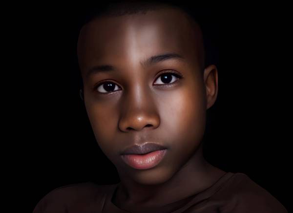 portrait looking at camera adult cute looking african ethnicity one person