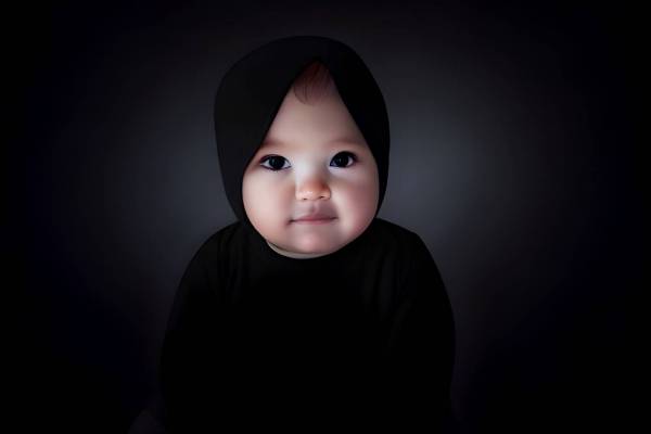 childhood cute portrait small baby child one person