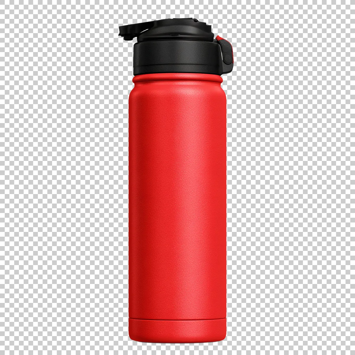 Bright Red Insulated Sports Bottle With Flip Top C 2 H transparent PNG