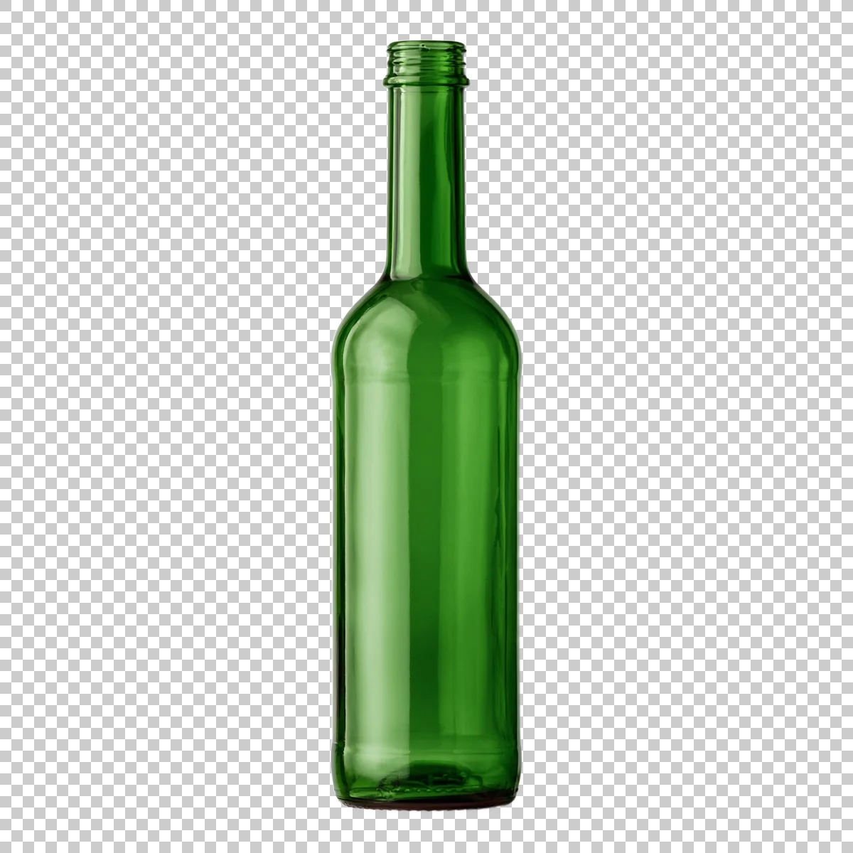 Green Glass Bottle With Long Neck Classic Wine Bot 0 H transparent PNG