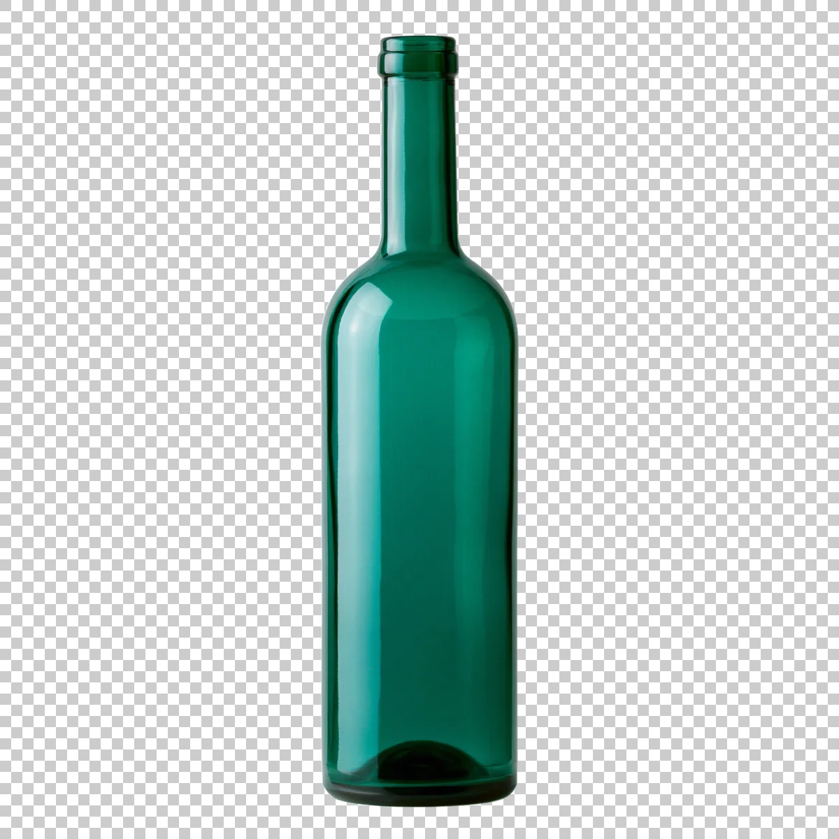 Green Glass Bottle With Long Neck Classic Wine Bot 1 H transparent PNG