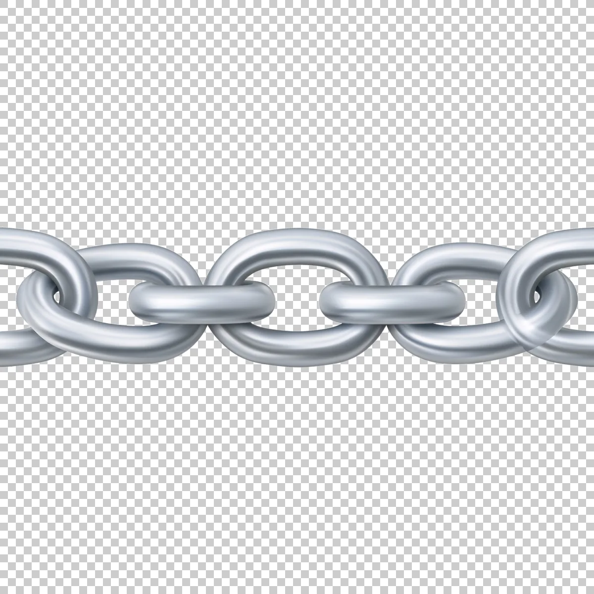 Heavy Silver Metal Chain With Thick Oval Links Hori 3 H transparent PNG