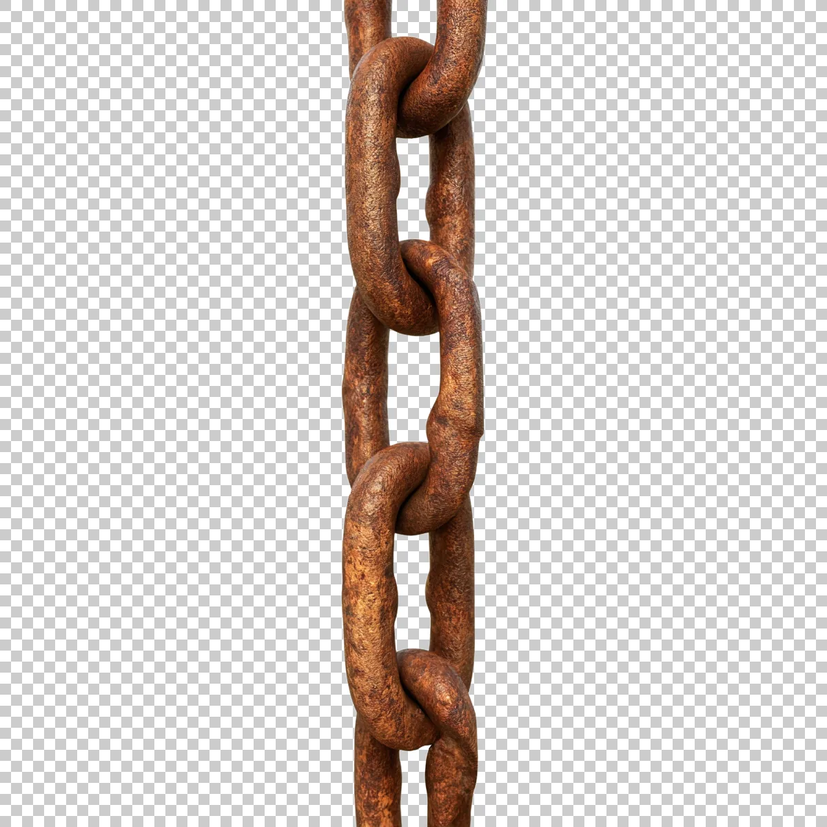 Rusty Antique Chain With Aged Brown Iron Links Vint 2 H transparent PNG