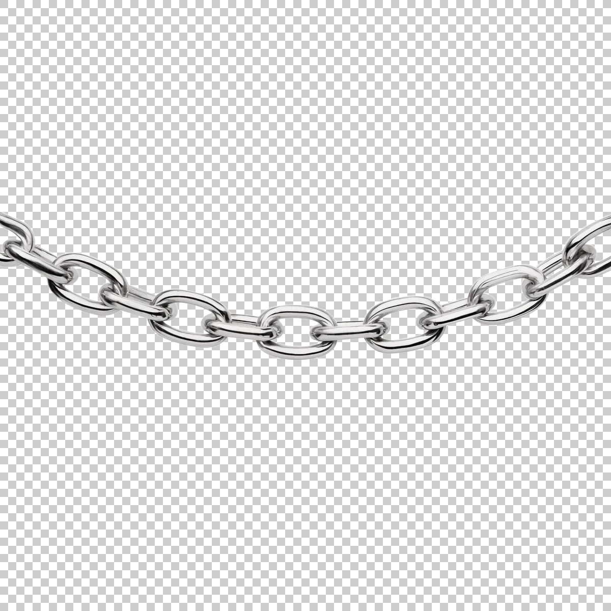 Simple Silver Chain With Medium Oval Links Clean St 0 H transparent PNG