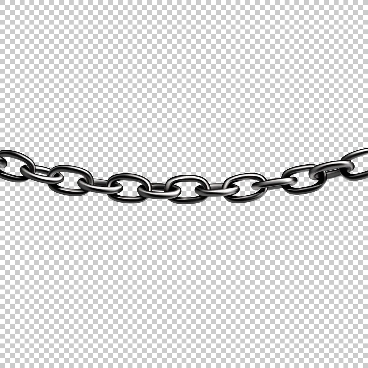 Simple Silver Chain With Medium Oval Links Clean St 3 H transparent PNG